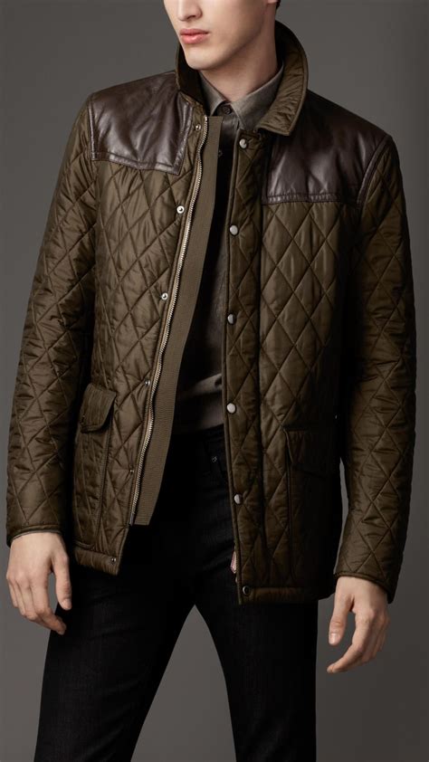 burberry london mens leather jacket|Burberry jacket men's quilted.